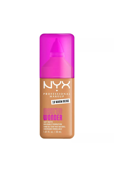 NYX Professional Makeup Make'Em Wonder Soft Matte Buildable Foundation Warm B...
