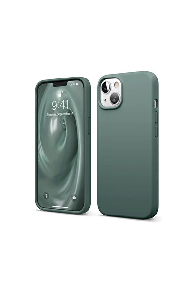 İphone 14 Kılıf First Silikon - Koyu Yeşil