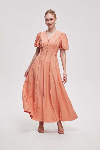 Livia Women's Maxi Plain Short-Sleeve Dress