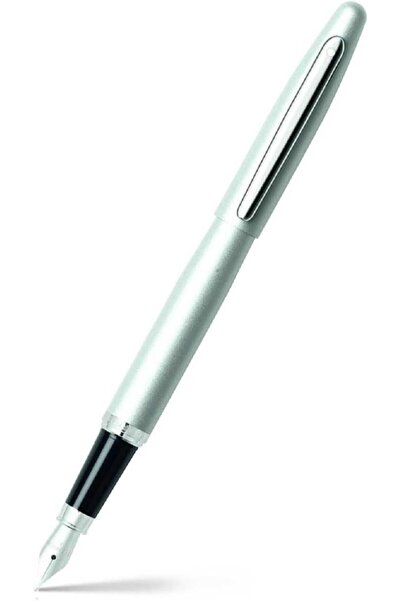Sheaffer قلم حبر فضي من VFM طراز 9400 مع حواف من الكروم - حجم M