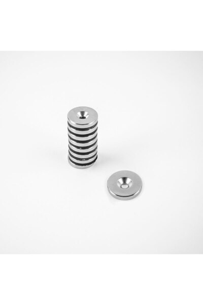 Magnitech Μαγνητικός Δίσκος Φ23x4x4.5mm με Εσοχή, Νεοδυμίου, Βόρεια Πλάκα, Δύ...