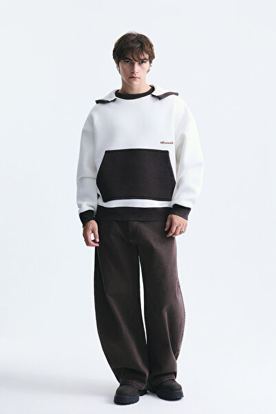VAMOSCLO Colorblock Oversize Sweatshirt