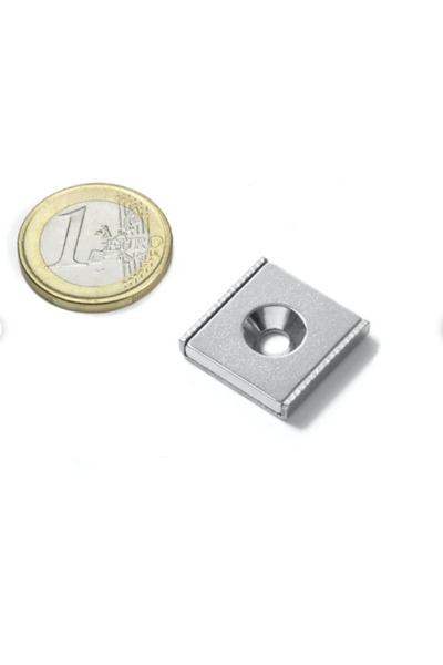 Magnitech Ορθογώνιος Μαγνήτης Νεοδυμίου με Κωνική Εισόδου/Προφίλ 20x20x4x4.5m...