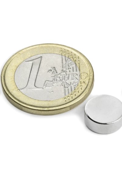 Magnitech Μαγνήτης Δίσκος Φ10x4mm Νεοδυμίου Δύναμη Έλξης 2.5kg