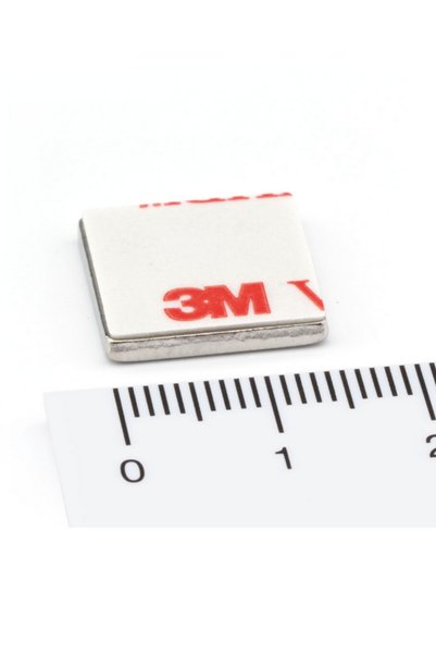 Magnitech Μεταλλικό Αντίστοιχο Στοιχείο 15x15x2mm Γαλβανισμένο Αυτοκόλλητο