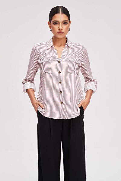 Livia Women's Waist-Length Striped Shirt