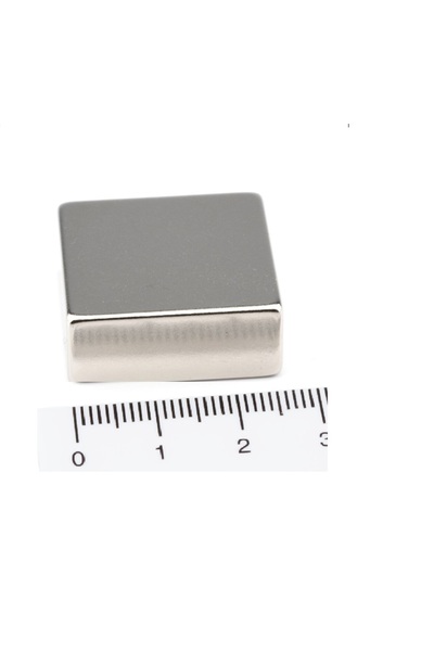 Magnitech Ορθογώνιος Μαγνήτης 25x20x10mm Νεοδυμίου Δύναμη Έλξης 17kg
