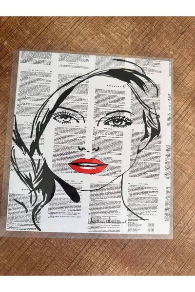 Gönülden Tasarım 23X20 cm Iron-On Printed Girl Image Visual Transfer Printing...