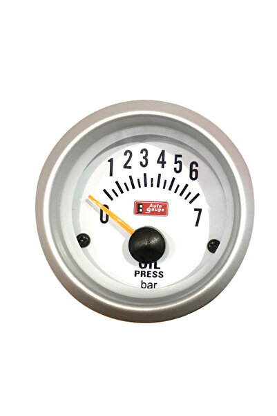 Auto Gauge Μετρητής πίεσης λαδιού λευκός 52mm 15912 (CAR0000563)