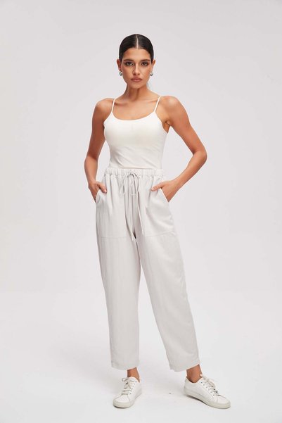 Livia Women's Plain Drawstring Trousers