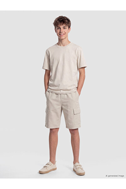 LC Waikiki Lcw Kids Gray Boys' Cargo Shorts