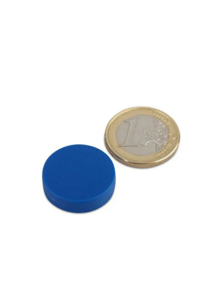 Magnitech Μαγνήτης Δίσκος Φ22x6mm με Μπλε Πλαστικό Περίβλημα Νεοδυμίου, Δύναμ...