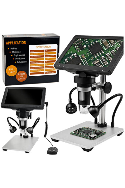 LEAN Microscop Digital Educațional cu Telecomandă, cu Fir, 1200X, LCD 7 INCI,...