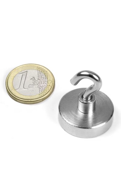 Magnitech Μαγνητικός Γάντζος Βάσης Φ25x7mm x M5 Νεοδυμίου Δύναμη Έλξης 18kg