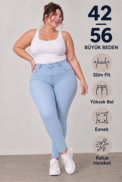 nd jeans New Season Premium Plus Size High Waist Flexible Slim Fit Narrow Leg...