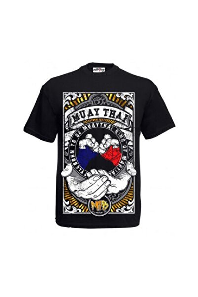 BORN TO BE MUAY THAI Blue & Red Punch T-SHIRT
