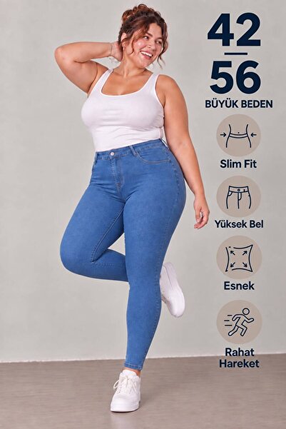 nd jeans New Season Premium Plus Size High Waist Flexible Slim Fit Narrow Leg...