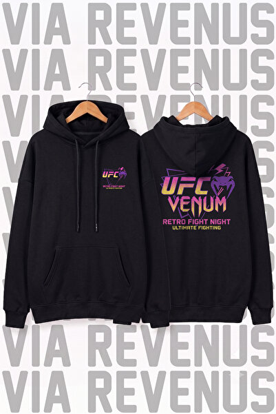 Vordevia Retro 80's Mma Printed Unisex Wide Fit Hoodie Sweatshirt - 3 Thread ...
