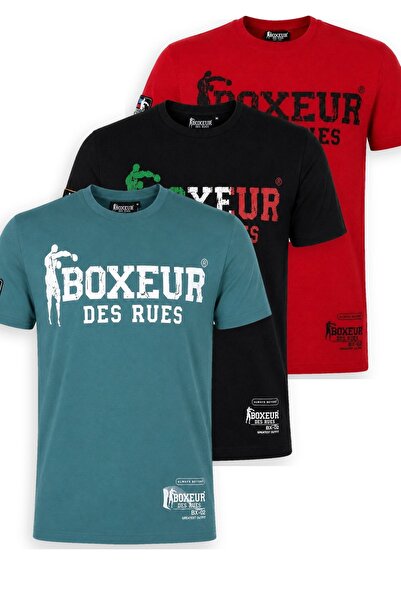 Boxeur Des Rues Tricouri bărbătești, pachet de 3, croială slim-fit: Albastru ...