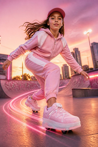 Kinetix LV-2448 Anatomik Kız Çocuk Tak Çıkar Tekerlekli Sneaker Aklıllı Bağcı...
