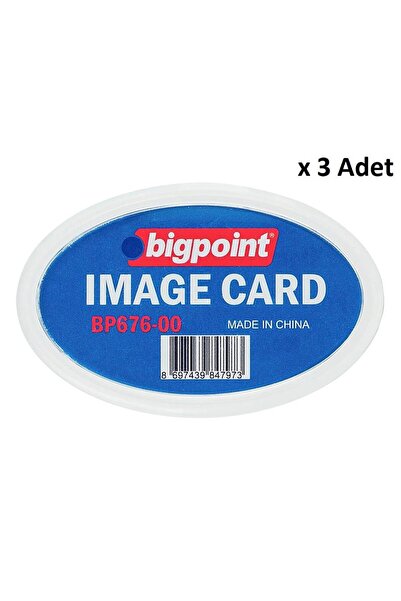 Bigpoint Ακρυλική Ετικέτα Ονόματος Οβάλ Διάφανη x 3 Τεμάχια