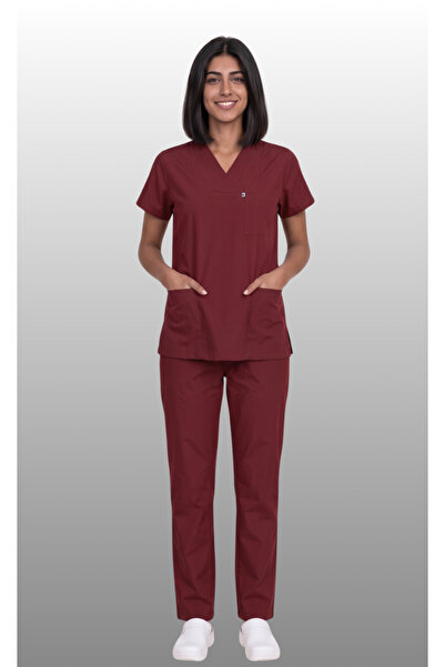 DENİZ İŞ Women's Envelope Collar Red Burgundy Purple Navy Blue Black Terycott...