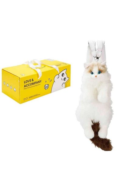 B&D TİCARET B&D Large Cat Backpack White-Brown Bd-Cat008- Dream Vest