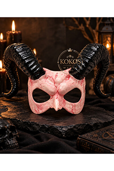 Kokoş Parti Halloween Ürkütücü Mitolojik Faun Maske ● Cadılar Bayramı Labiren...