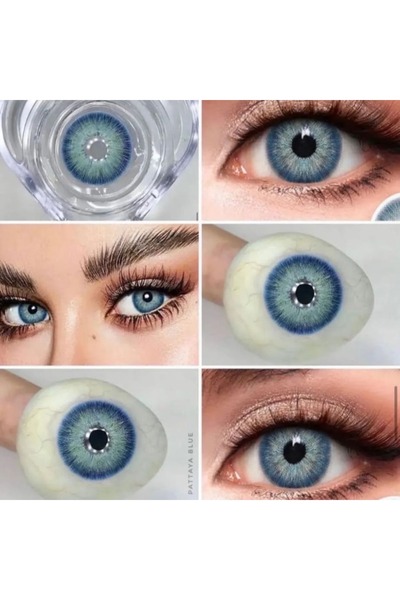 Axhara Newyork BAHAMA BLUE MAVİ RENKLİ GÖZ KİRPİK LENS YILLIK KULLANIM