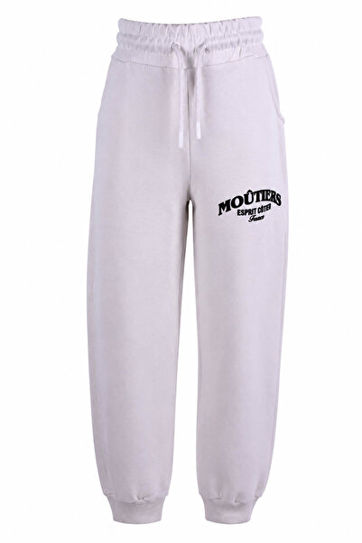 trender Mouters Print 2 Thread Ecru Boys' Sweatpants 8081