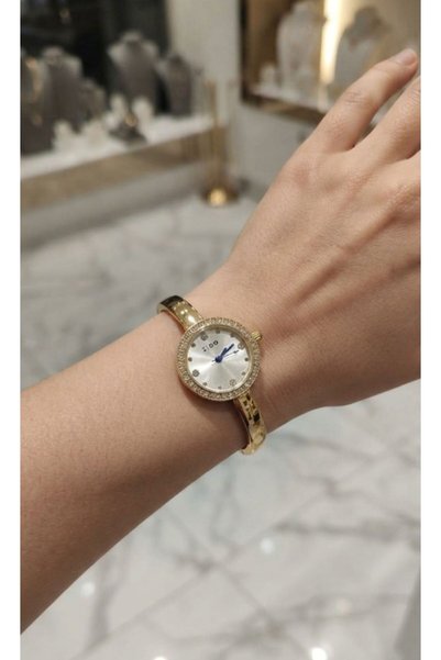 HOŞGÖR ACCESSORIES Xuping Round Dial Zircon Stone Watch