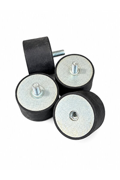 50x30 mm M8 B Tipi Kauçuk Titreşim Takozu Antivibrasyon Takozu (4 Adet)