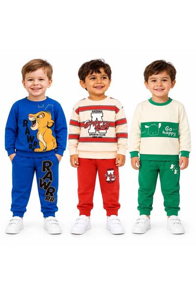Milanlı Kids Erkek Çocuk 3Lü Alt Üst Mevsimlik Takım