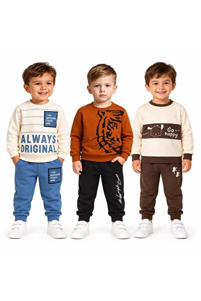 Milanlı Kids Boy's 3-Piece Bottom Top Transitional Set