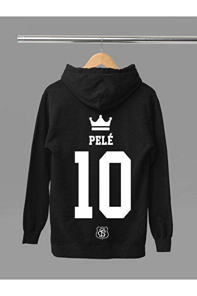 MAGORS Φούτερ με κουκούλα από βαμβάκι με στάμπα PELE, μακρυμάνικο, με 3 κλωστ...