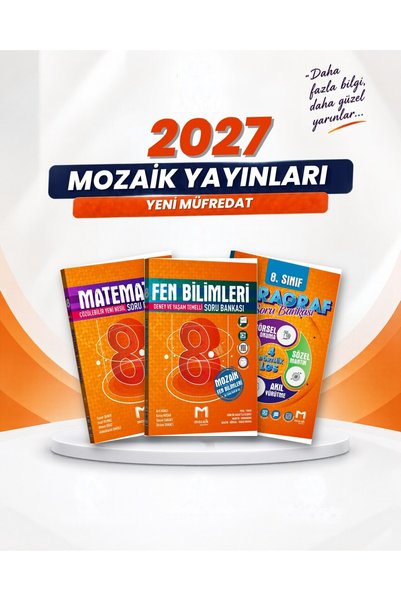 Mozaik Yayınları 8. Sınıf Matematik-Fen Bilimleri-Paragraf Soru Bankası Seti ...