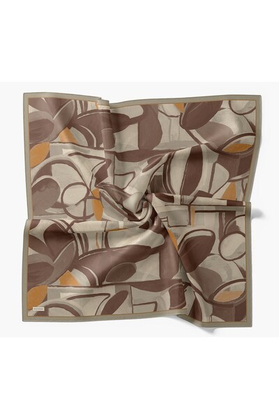 Silk Home Velora Scarf Abstract Chocolate Brown
