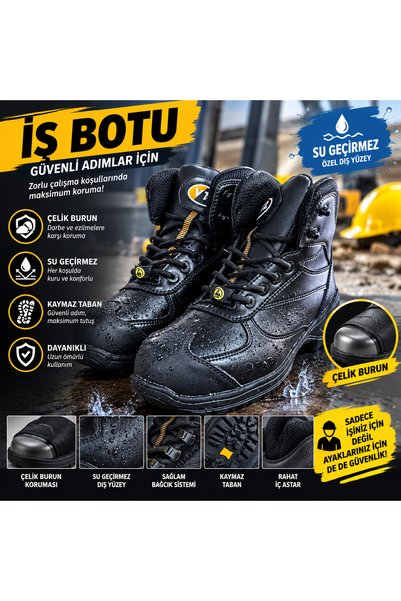 Asi Çelik burunlu iş botu