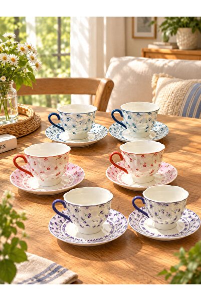 magical dreams Timeless Bloom 6-Person Cup Set,Coffee Cup
