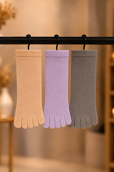 İkonik Socks Women's 3-Piece Bamboo Socks Set That Prevents Fungus and Odor