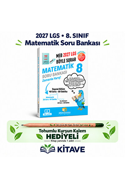 SİNAN KUZUCU YAYINLARI 2027 Lgs 8.sınıf Matematik Soru Bankası Tohumlu Kurşun...