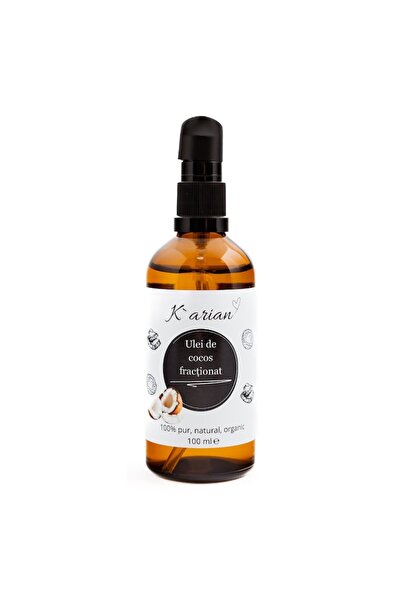 Karian Ulei de cocos fracționat organic, presat la rece, 100% pur, ambalaj din sticlă, 200 ml