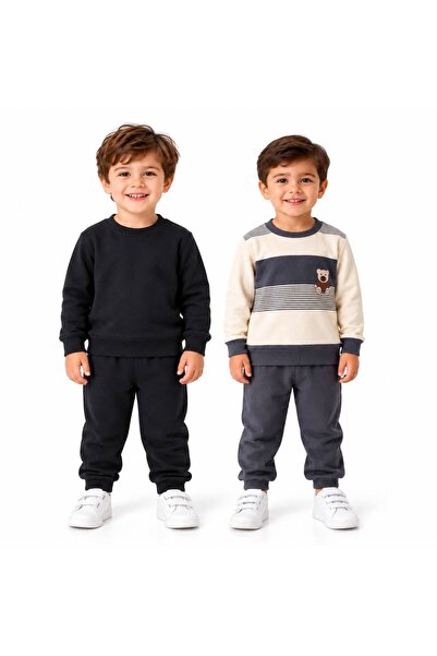 Milanlı Kids طقم بدلة رياضية موسمي للأولاد مكون من قطعتين (علوي وسفلي)