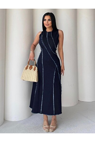 Denim elbise