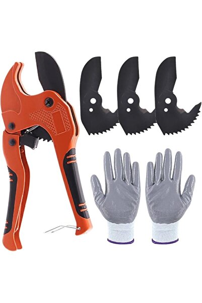 Glarks Ratchet-type Pipe and Tube Cutter with Blade and Cut Resistant Gloves ...
