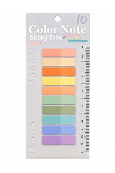 deryora Set of 10 Pastel and Vibrant Colored Post-Its Post It Bookmarks Stick...