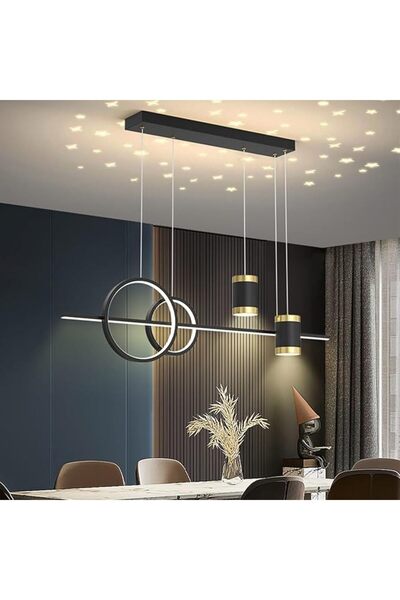 Sumkyle Modern Chandeliers Pendant Lighting Fixture Dimmable LED Metal Chande...