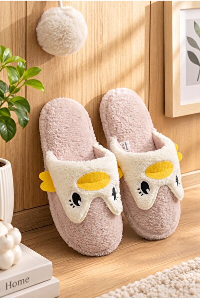 StWenn Women's Penguin Figured Plush House Slippers Open Toe Open Back Soft S...