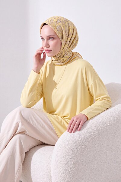Silk Home Soft Scarf Paisley Yellow
