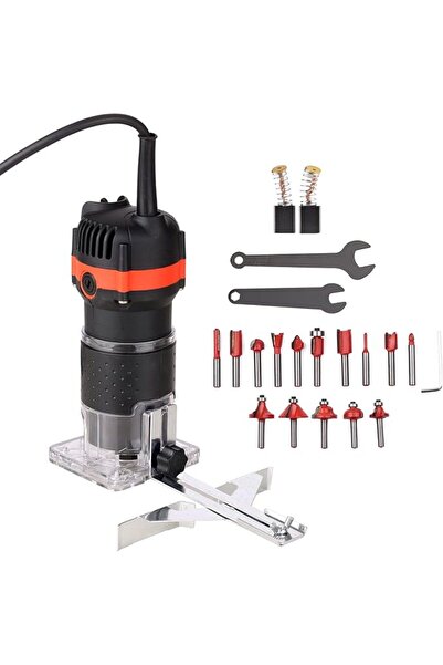 CESTBELLA Wood Router 800w 30000r/min Electric Laminate Trimmer with 15pcs Mi...